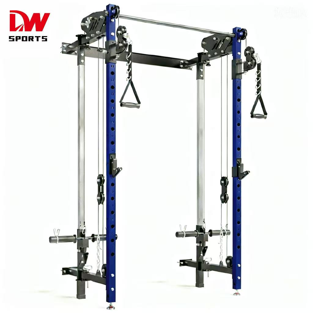 High Quality Wall Mounted Folding Steel Power Rack Functional Trainer for Cross Fit Home Use