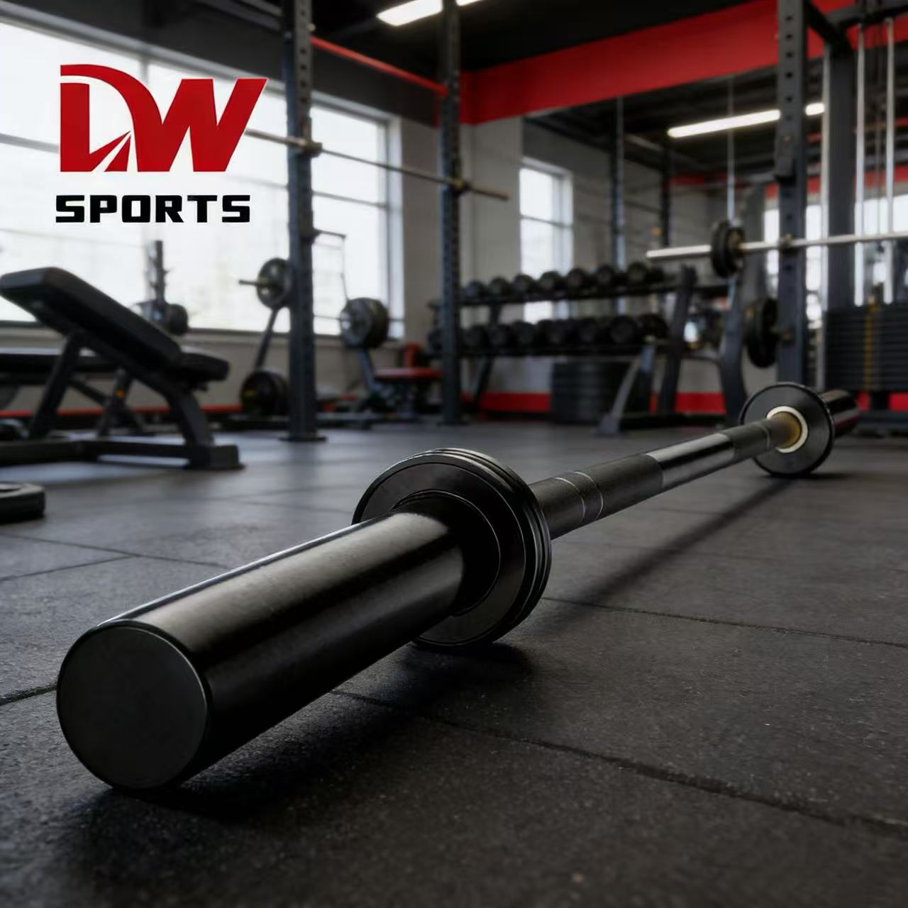 Steel Commercial Use Barbell Bar with 50mm Diameter-Custom Weightlifting Exercise Equipment