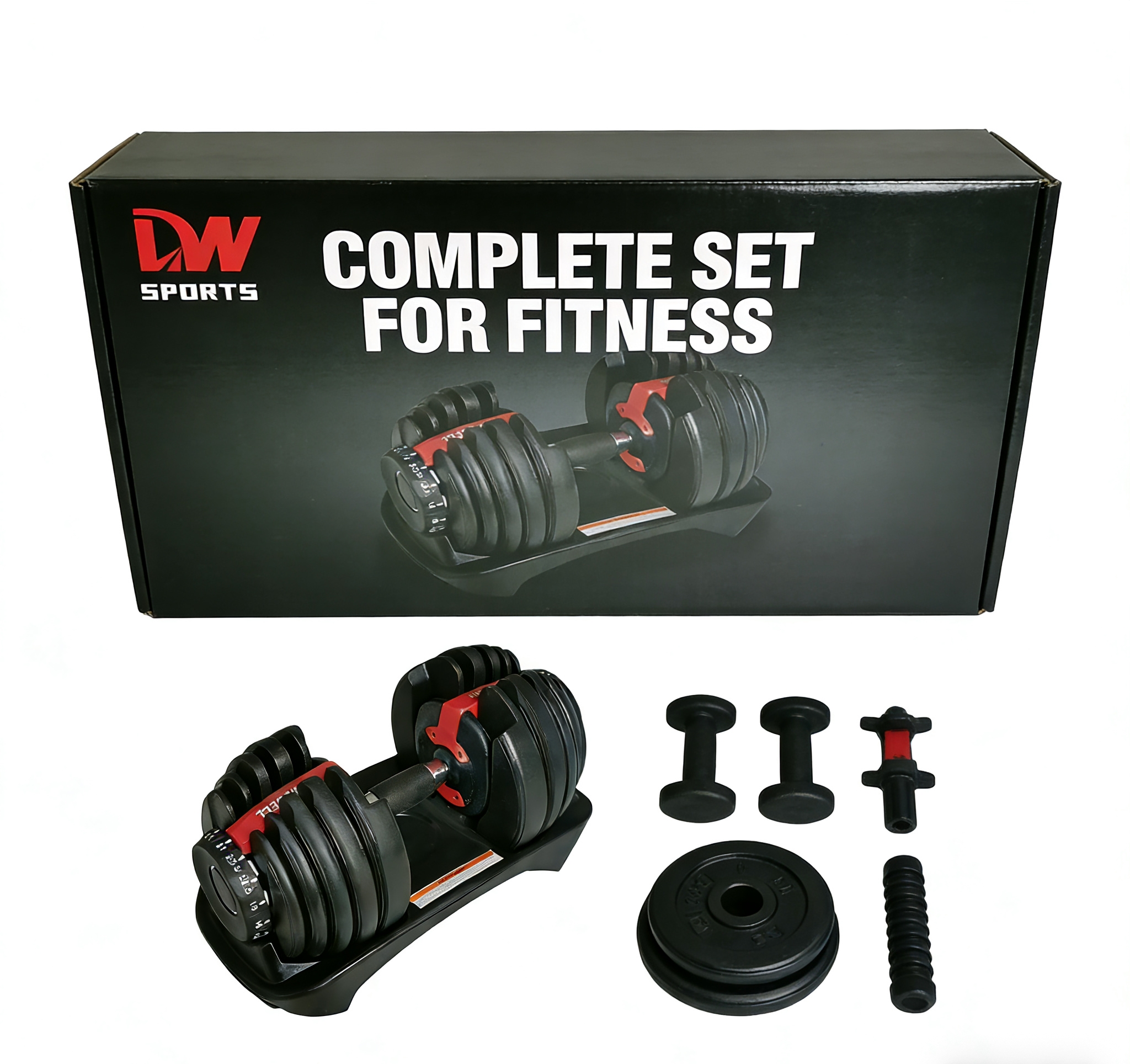 Hot Sale Adjustable Dumbbells Weight Fitness Accessories Home Gym Equipment Adjustable Dumbbell 2.5-24kg