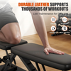 Adjustable Foldable Home Training Gym Bench Fitness Chair Stainless Steel Frame PU Material 150cm Length Sit-Up Dumbbell Racks