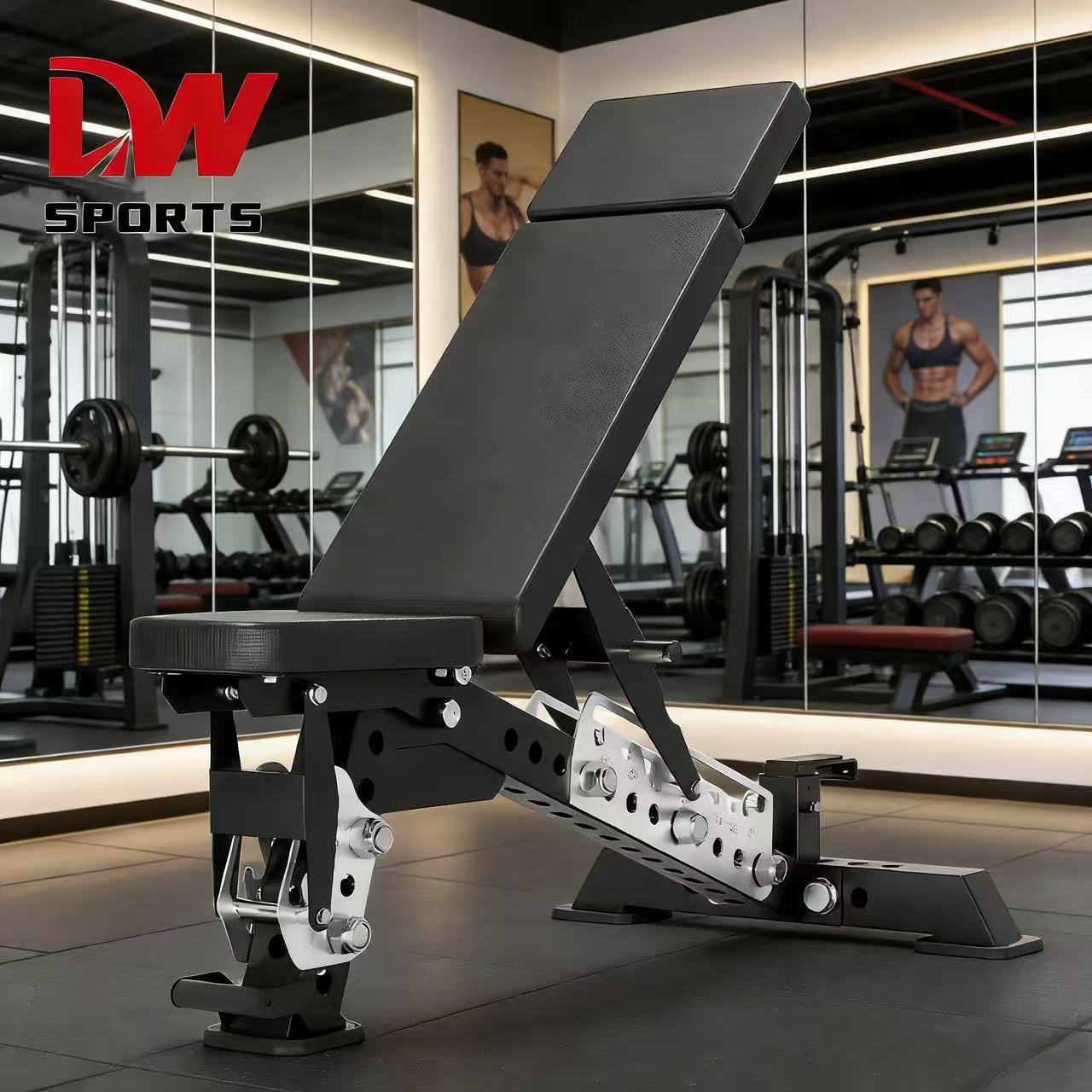 Adjustable Foldable Iron Dumbbell Bench-Gym Equipment for Strength Training