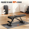 Adjustable Foldable Home Training Gym Bench Fitness Chair Stainless Steel Frame PU Material 150cm Length Sit-Up Dumbbell Racks