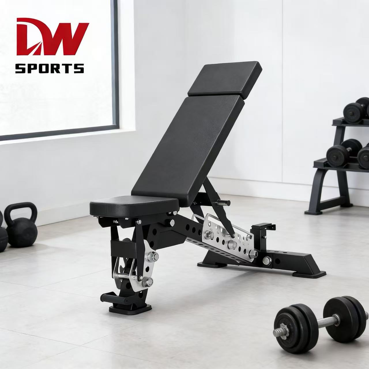 Adjustable Foldable Iron Dumbbell Bench-Gym Equipment for Strength Training
