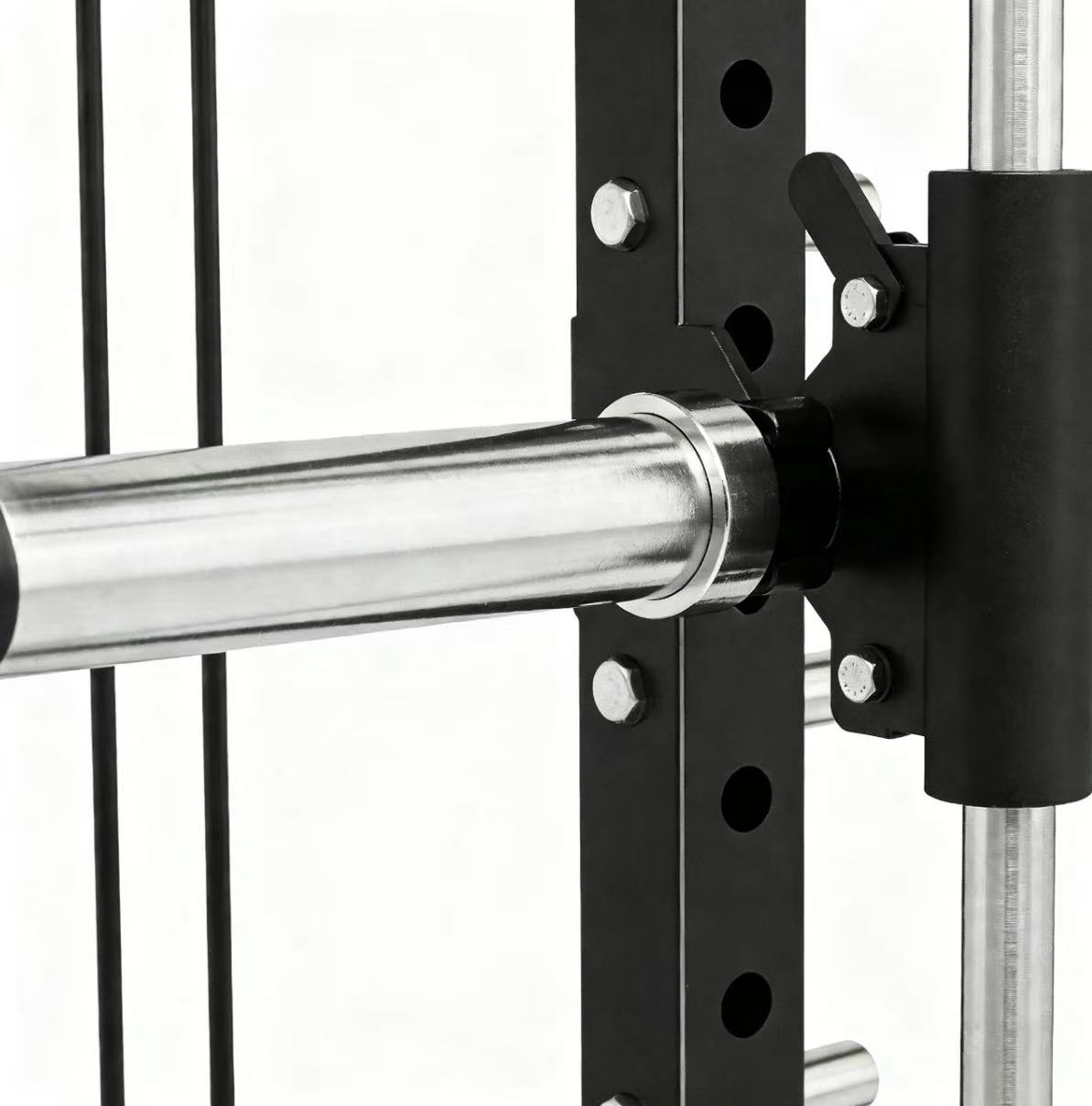 Smith Machine, 2All-in-One Squat Rack with Smith Bar, Workout Cage Strength Training Equipment with Attachments