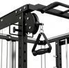 Smith Machine, 2All-in-One Squat Rack with Smith Bar, Workout Cage Strength Training Equipment with Attachments