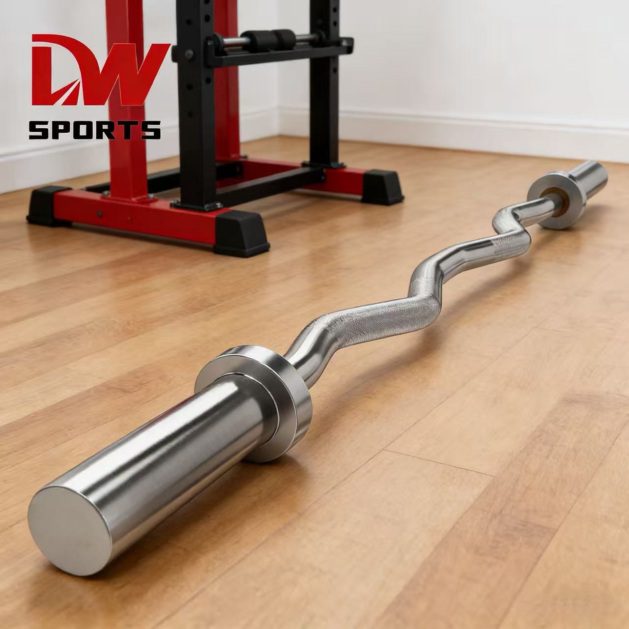 Doublewin Steel Barbell Bar-Durable Non-Slip Design for Gym Fitness