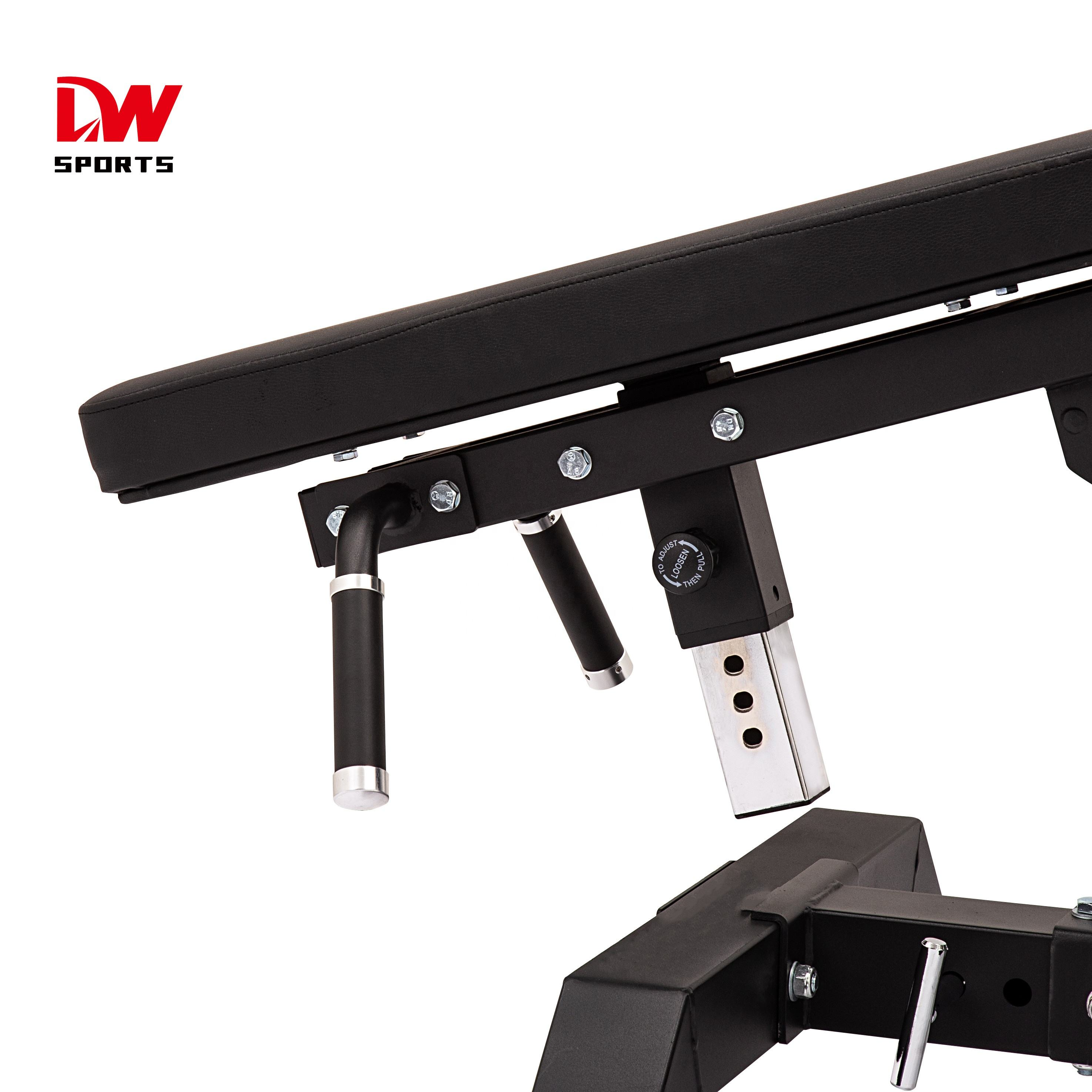 DW Sports Multifunctional Gym Bench Strength Training Adjustable Bench Leg Extension Leg Curl Machine