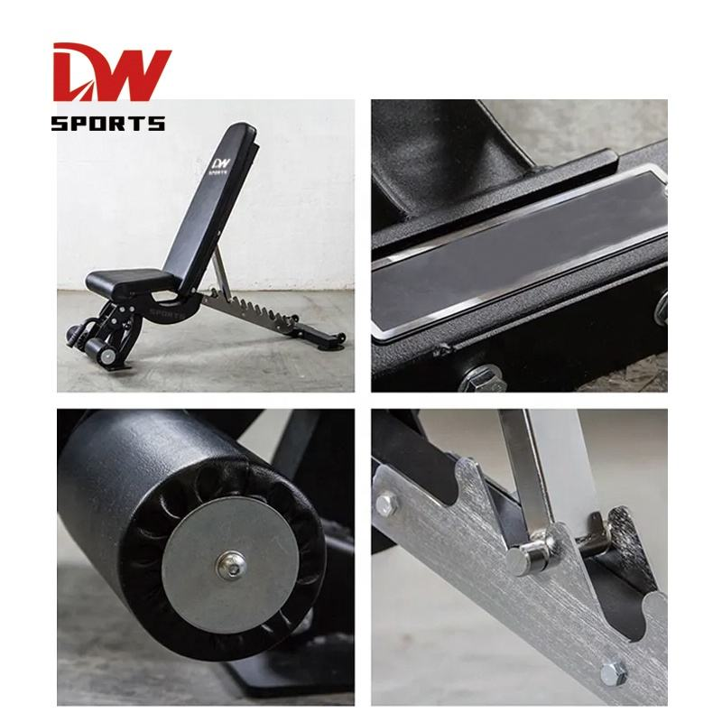Factory Selling DW Sports Professional Adjustable Metal Weight Bench for Home Strength Training Portable Custom Logo